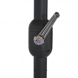 Umbrelă de soare cu stâlp aluminiu, antracit, 460 x 270 cm - Img 7