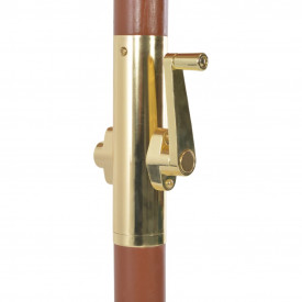 Umbrelă soare de exterior, stâlp metalic, 300 cm, gri taupe - Img 6