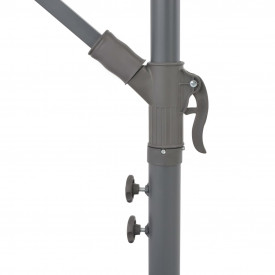 Umbrelă suspendată cu stâlp din aluminiu, 300 cm, gri taupe - Img 7