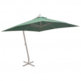 Umbrelă suspendată, stâlp de aluminiu, 300x300 cm, verde - Img 2