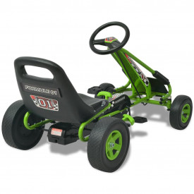vidaX Kart cu pedale cu șezut reglabil verde - Img 4