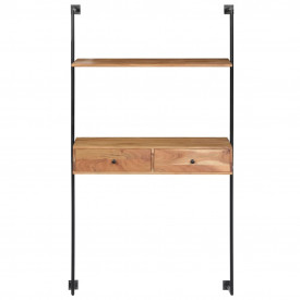 vidaXL Birou de perete, 90 x 40 x 170 cm, lemn masiv de acacia - Img 2