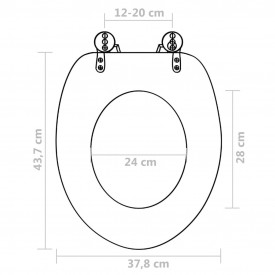 vidaXL Capace WC cu închidere standard, 2 buc., MDF, Pietricele - Img 10