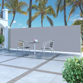 vidaXL Copertină laterală retractabilă, gri, 160 x 500 cm