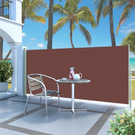 vidaXL Copertină laterală retractabilă, maro, 140 x 300 cm - Img 1