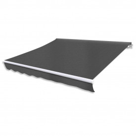 vidaXL Copertină reglabilă cu acționare manuală, 300 cm, antracit