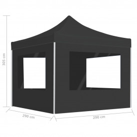 vidaXL Cort de petrecere pliabil cu pereți, antracit, 3x3 m, aluminiu - Img 9