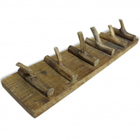 vidaXL Cuier haine, lemn masiv reciclat, 60 x 15 cm - Img 2