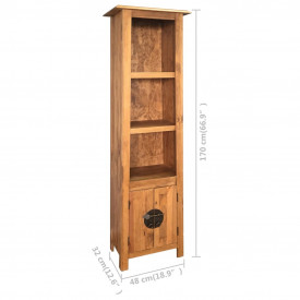 vidaXL Dulap de baie, lemn masiv de pin reciclat 48x32x170 cm - Img 7