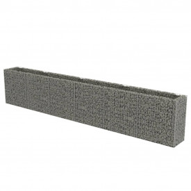 vidaXL Gabion jardinieră din oțel galvanizat, 540 x 50 x 100 cm - Img 2