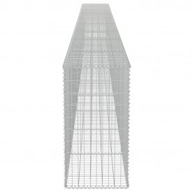 vidaXL Gabion perete cu capace, oțel galvanizat, 900 x 50 x 100 cm - Img 5