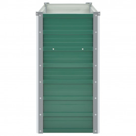 vidaXL Jardinieră de grădină, oțel galvanizat, 160 x 40 x 77 cm, verde - Img 4