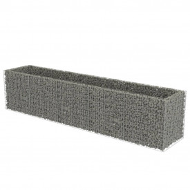 vidaXL Jardinieră gabion, oțel galvanizat, 450 x 90 x 100 cm - Img 2