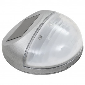 vidaXL Lămpi solare de exterior cu LED-uri, 12 buc., argintiu, rotund - Img 3