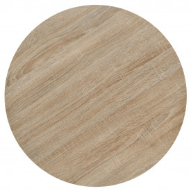 vidaXL Masă bistro, MDF și oțel, rotundă, 60x75 cm, culoare stejar - Img 4