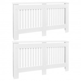 vidaXL Mască de calorifer, 2 buc., alb, 152 cm, MDF - Img 2