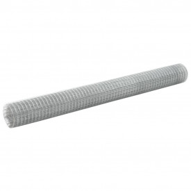 vidaXL Plasă de sârmă, argintiu, 10 x 1,5 m, oțel galvanizat, pătrat