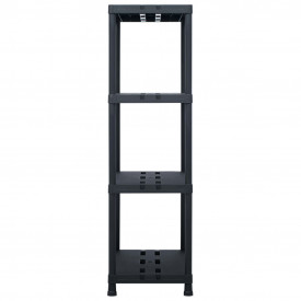 vidaXL Rafturi de depozitare 2 buc. negru 90x40x138 cm plastic 220 kg - Img 4