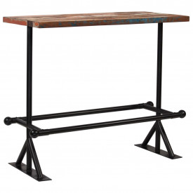 vidaXL Set de bar, 5 piese, lemn masiv reciclat, multicolor - Img 2