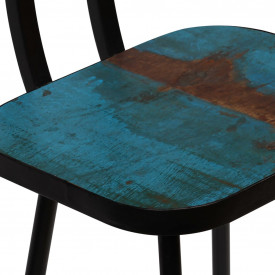 vidaXL Set de bar, 5 piese, lemn masiv reciclat, multicolor - Img 12