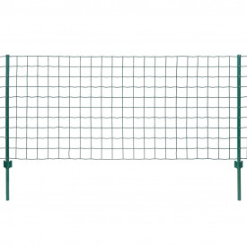vidaXL Set de gard Euro, 20 x 1,2 m, oțel, verde - Img 2