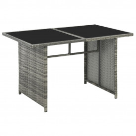 vidaXL Set mobilier de exterior, 28 piese, poliratan, gri - Img 6