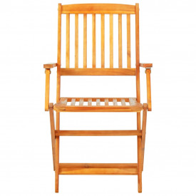 vidaXL Set mobilier de exterior, 5 piese, lemn masiv de acacia - Img 4