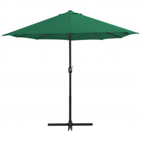 vidaXL Umbrelă de soare de exterior, stâlp aluminiu, verde, 460x270 cm - Img 3