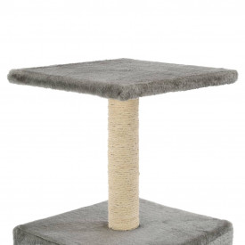 Ansamblu pentru pisici, stâlp cu funie de sisal, 55 cm, gri - Img 5