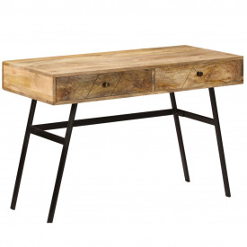 Birou de scris cu sertare, 110x50x76 cm, lemn masiv de mango - Img 12