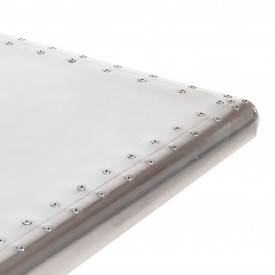 Birou, design aeronavă, argintiu, 112 x 50 x 76 cm, metal - Img 5