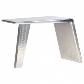 Birou, design aeronavă, argintiu, 112 x 50 x 76 cm, metal - Img 10