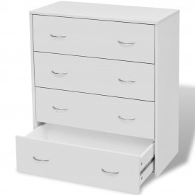Bufet cu 4 sertare, 60 x 30,5 x 71 cm, alb - Img 2