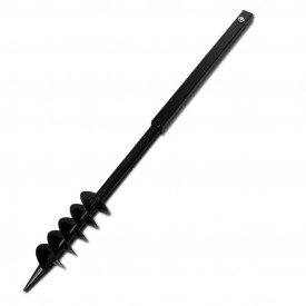 Burghiu manual cu mâner 80 mm cu spirală dublă, Negru - Img 4