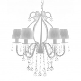 Candelabru cu 2300 cristale, Alb - Img 5