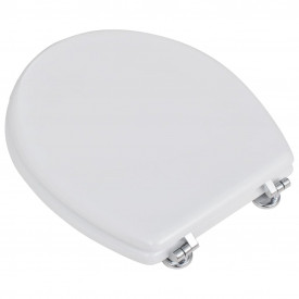 Capac WC MDF design simplu Alb - Img 3