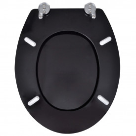 Capac WC MDF design simplu Negru - Img 5
