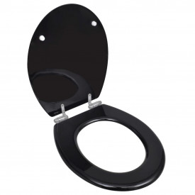 Capac WC MDF închidere silențioasă design simplu Negru