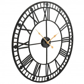 Ceas de perete vintage, cu cuarț, mecanism metal, 60 cm, XXL - Img 3