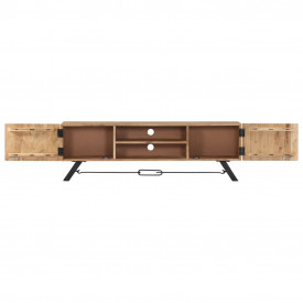 Comodă TV, 140 x 30 x 45 cm, lemn masiv de acacia - Img 4