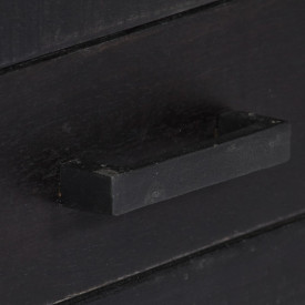 Comodă TV, negru, 118 x 30 x 40 cm, lemn masiv de mango - Img 7