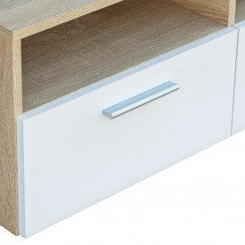 Comodă TV, PAL, 95 x 35 x 36 cm, culoarea stejarului și alb - Img 4