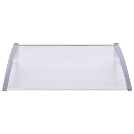 Copertină de ușă, gri și transparent, 120 x 80 cm, PC - Img 1