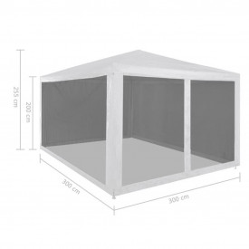 Cort pliabil de petrecere cu 4 pereți din plasă, 3 x 3 m - Img 6