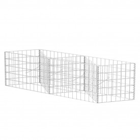 Coș gabion/plantator/jardinieră pat legume, oțel, 150x30x100 cm - Img 2