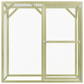 Coteț de găini, 1,5 x 1,5 x 1,5 m, lemn de pin tratat FSC - Img 2