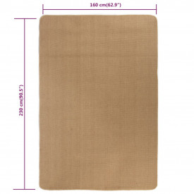 Covor de iută cu spate din latex, 160 x 230 cm, natural - Img 5