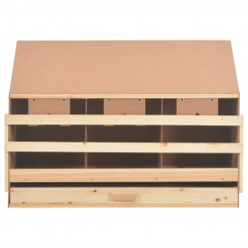 Cuibar găin cu 3 compartimente, 93x40x65 cm, lemn masiv pin - Img 5