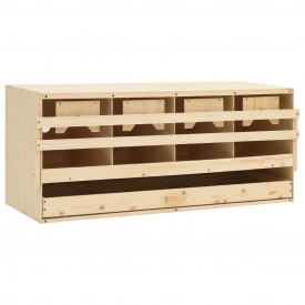 Cuibar găini cu 4 compartimente, 106x40x45 cm, lemn masiv pin - Img 2