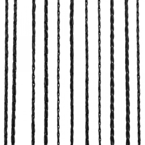 Draperii cu franjuri, 2 buc., 140 x 250 cm, negru - Img 4